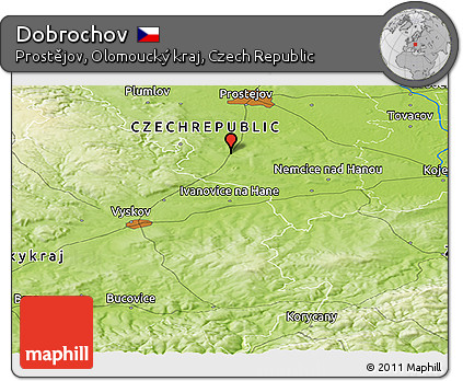 Physical Panoramic Map of Dobrochov