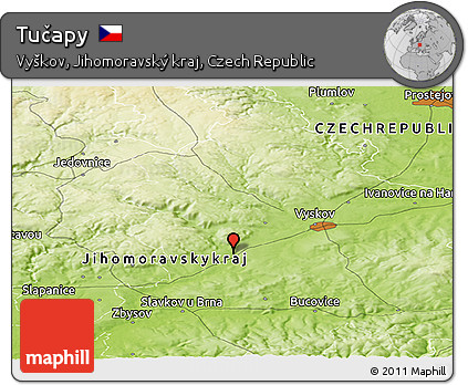 Physical Panoramic Map of Tučapy