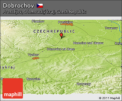 Physical Panoramic Map of Dobrochov