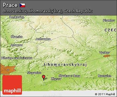 Physical Panoramic Map of Prace
