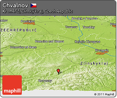 Physical Panoramic Map of Chvalnov