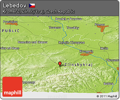 Physical Panoramic Map of Lebedov