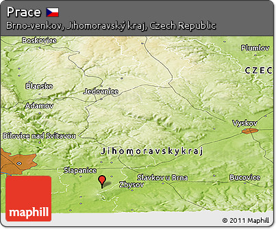 Physical Panoramic Map of Prace
