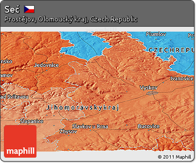 Political Panoramic Map of Seč