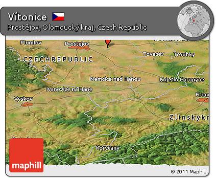 Satellite Panoramic Map of Vítonice