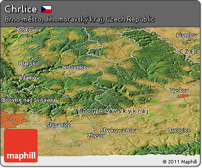 Satellite Panoramic Map of Chrlice