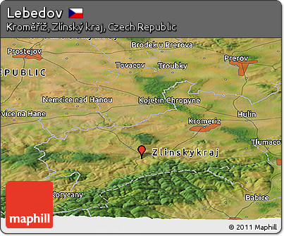 Satellite Panoramic Map of Lebedov