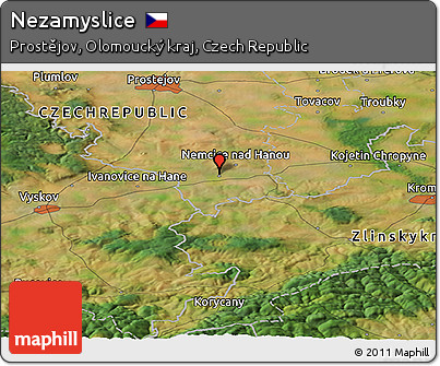 Satellite Panoramic Map of Nezamyslice
