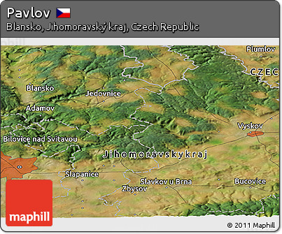 Satellite Panoramic Map of Pavlov