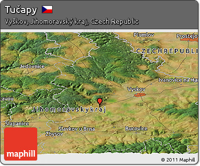 Satellite Panoramic Map of Tučapy