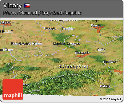 Satellite Panoramic Map of Vinary