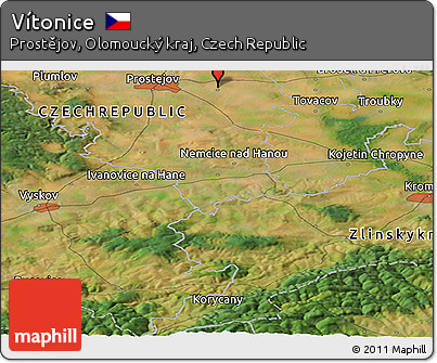 Satellite Panoramic Map of Vítonice