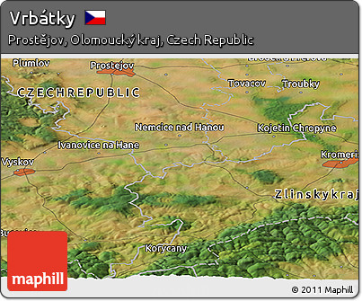 Satellite Panoramic Map of Vrbátky