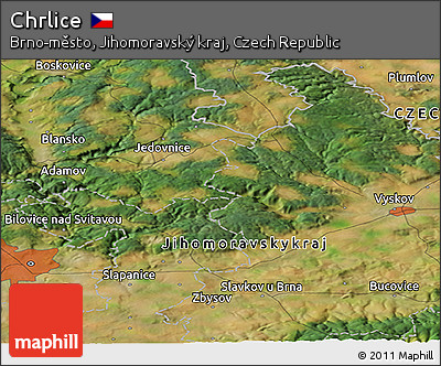 Satellite Panoramic Map of Chrlice