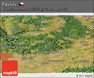 Satellite Panoramic Map of Pavlov