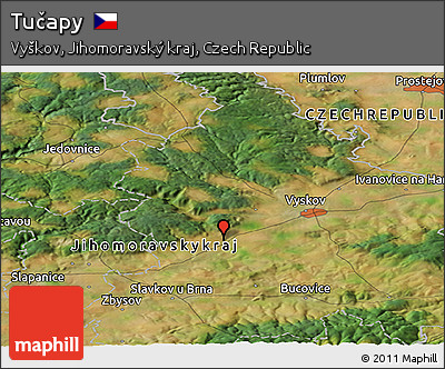 Satellite Panoramic Map of Tučapy