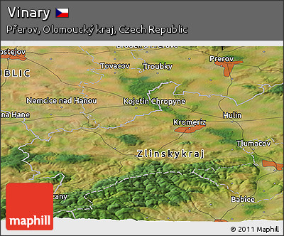 Satellite Panoramic Map of Vinary