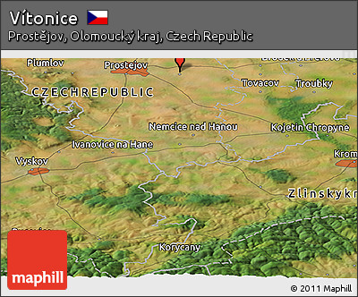 Satellite Panoramic Map of Vítonice