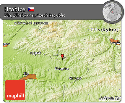 Physical 3D Map of Hrobice