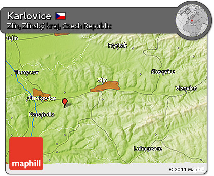 Physical 3D Map of Karlovice