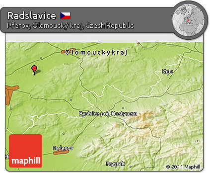 Physical 3D Map of Radslavice