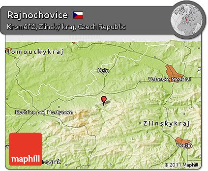 Physical 3D Map of Rajnochovice