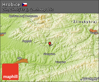 Physical 3D Map of Hrobice