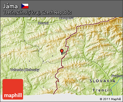 Physical 3D Map of Jáma