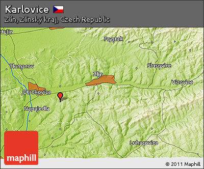 Physical 3D Map of Karlovice