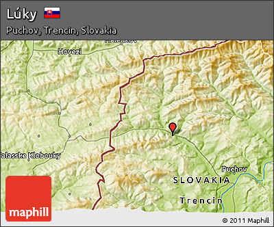 Physical 3D Map of Lúky