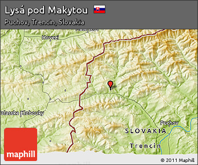 Physical 3D Map of Lysá Pod Makytou