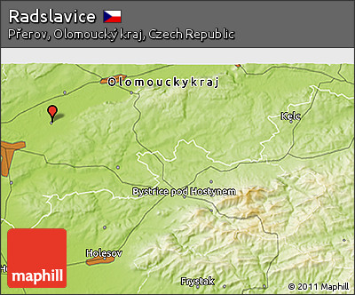 Physical 3D Map of Radslavice