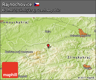 Physical 3D Map of Rajnochovice