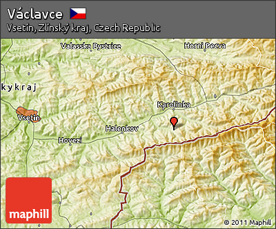 Physical 3D Map of Václavce