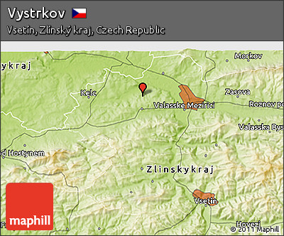 Physical 3D Map of Vystrkov