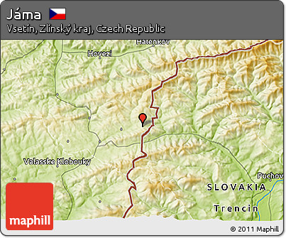 Physical 3D Map of Jáma