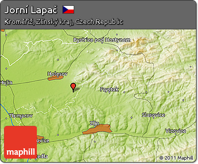 Physical 3D Map of Jorní Lapač