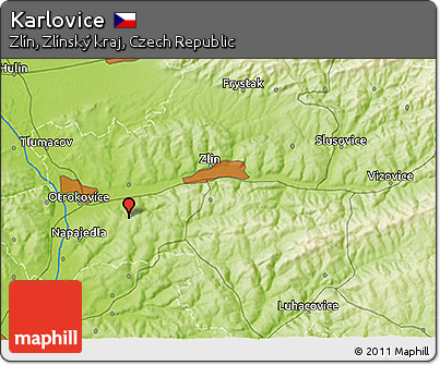 Physical 3D Map of Karlovice