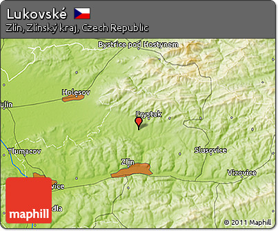 Physical 3D Map of Lukovské