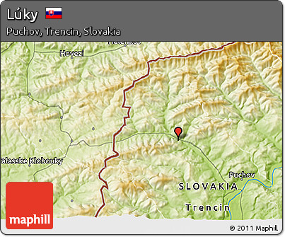 Physical 3D Map of Lúky