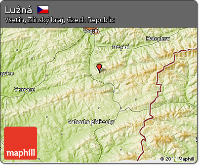 Physical 3D Map of Lužná