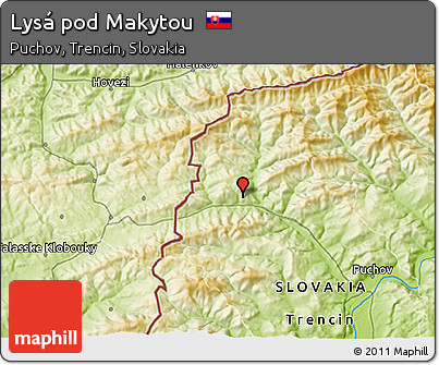 Physical 3D Map of Lysá Pod Makytou