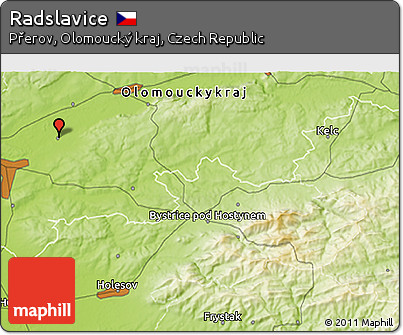 Physical 3D Map of Radslavice