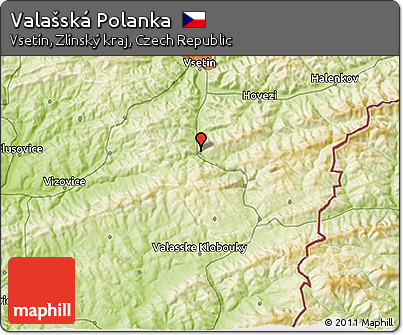 Physical 3D Map of Valašská Polanka