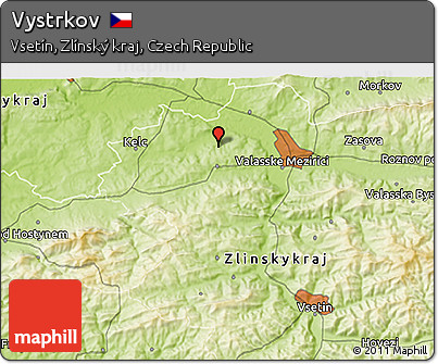 Physical 3D Map of Vystrkov