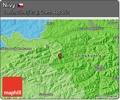Political 3D Map of Nivy