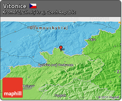 Political 3D Map of Vítonice