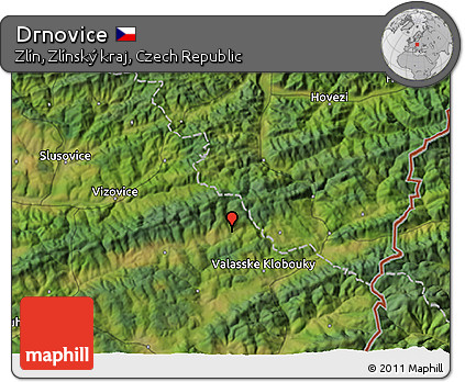 Satellite 3D Map of Drnovice