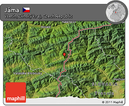 Satellite 3D Map of Jáma