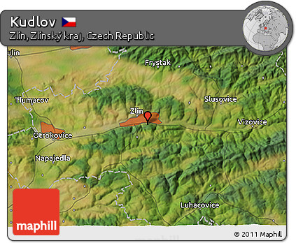 Satellite 3D Map of Kudlov